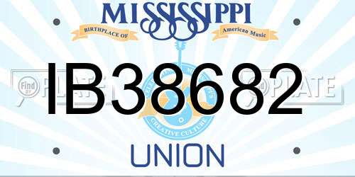 IB38682 Mississippi License Plate
