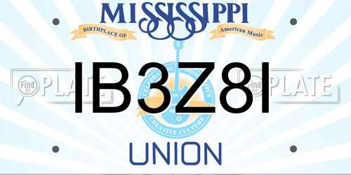 IB3Z8I Mississippi License Plate