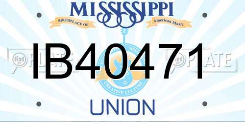 IB40471 Mississippi License Plate