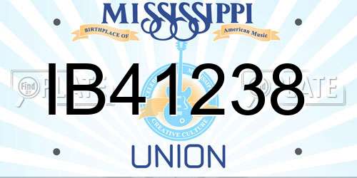IB41238 Mississippi License Plate