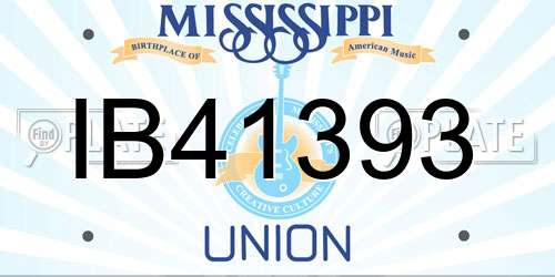 IB41393 Mississippi License Plate
