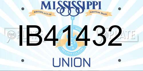 IB41432 Mississippi License Plate