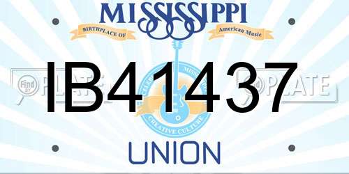 IB41437 Mississippi License Plate
