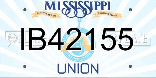 IB42155 Mississippi License Plate