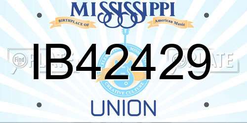 IB42429 Mississippi License Plate