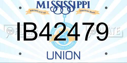 IB42479 Mississippi License Plate
