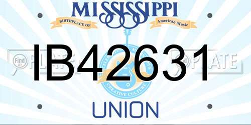 IB42631 Mississippi License Plate