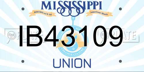 IB43109 Mississippi License Plate