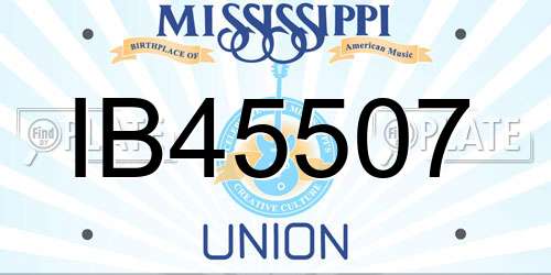 IB45507 Mississippi License Plate