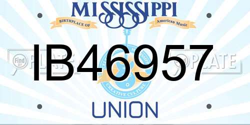 IB46957 Mississippi License Plate