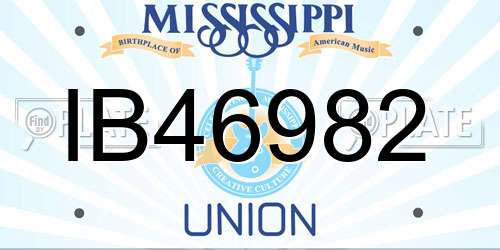 IB46982 Mississippi License Plate