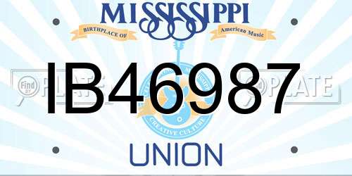 IB46987 Mississippi License Plate