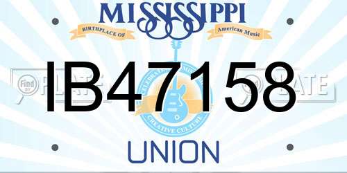 IB47158 Mississippi License Plate