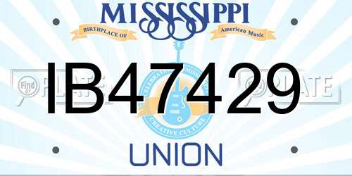 IB47429 Mississippi License Plate