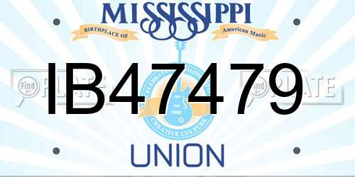 IB47479 Mississippi License Plate