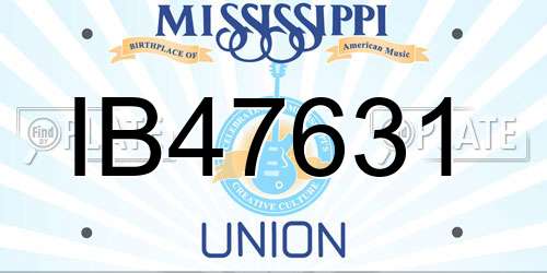 IB47631 Mississippi License Plate