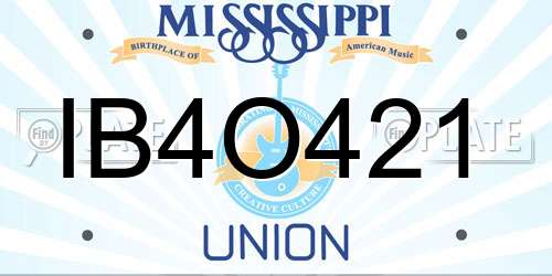 IB4O421 Mississippi License Plate