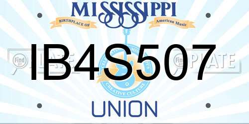 IB4S507 Mississippi License Plate