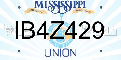 IB4Z429 Mississippi License Plate