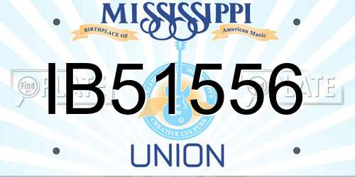 IB51556 Mississippi License Plate