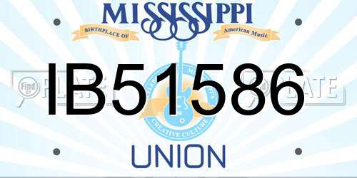 IB51586 Mississippi License Plate