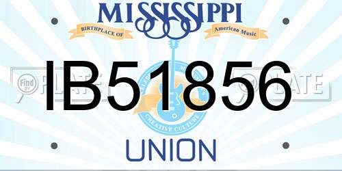 IB51856 Mississippi License Plate