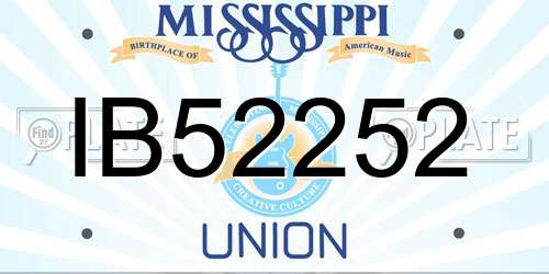 IB52252 Mississippi License Plate