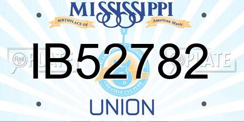 IB52782 Mississippi License Plate