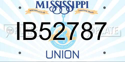 IB52787 Mississippi License Plate