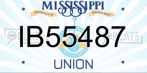 IB55487 Mississippi License Plate