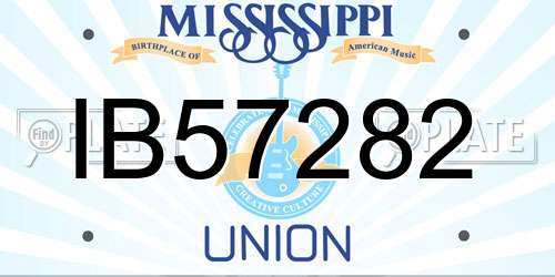 IB57282 Mississippi License Plate