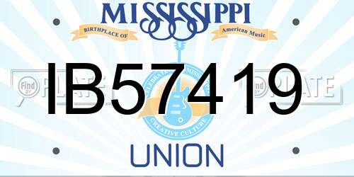 IB57419 Mississippi License Plate