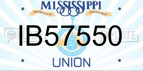 IB57550 Mississippi License Plate