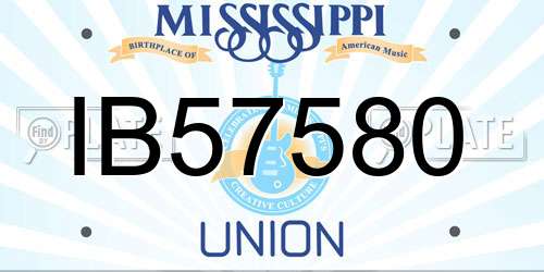 IB57580 Mississippi License Plate