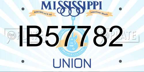 IB57782 Mississippi License Plate