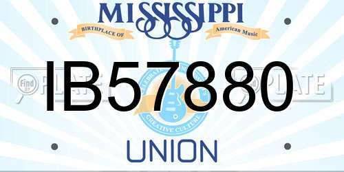 IB57880 Mississippi License Plate