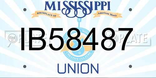 IB58487 Mississippi License Plate