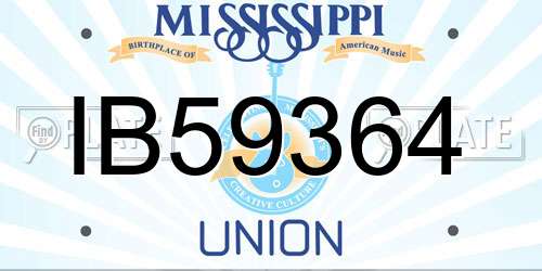 IB59364 Mississippi License Plate