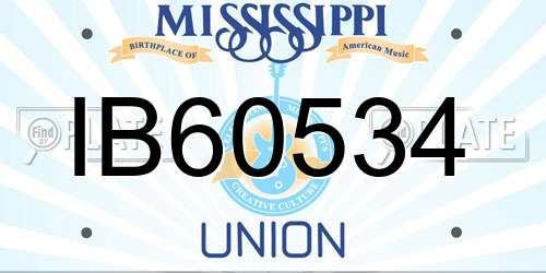 IB60534 Mississippi License Plate