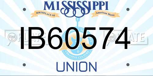 IB60574 Mississippi License Plate