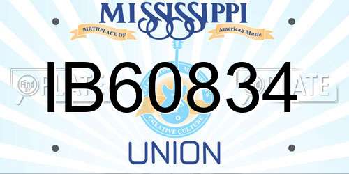 IB60834 Mississippi License Plate