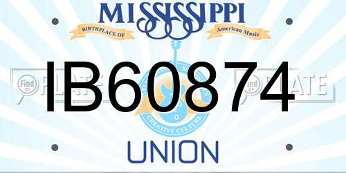 IB60874 Mississippi License Plate