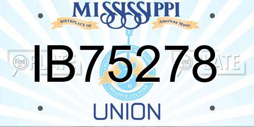 IB75278 Mississippi License Plate