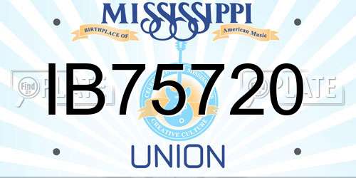 IB75720 Mississippi License Plate
