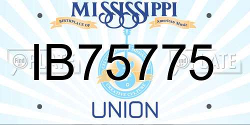 IB75775 Mississippi License Plate