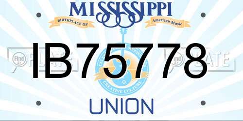 IB75778 Mississippi License Plate