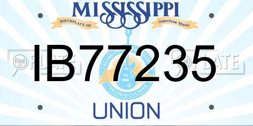 IB77235 Mississippi License Plate