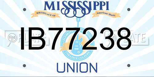IB77238 Mississippi License Plate