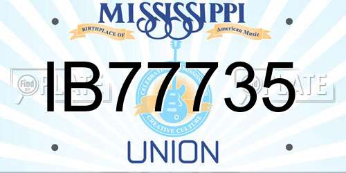 IB77735 Mississippi License Plate