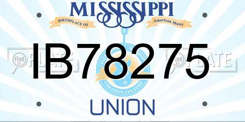 IB78275 Mississippi License Plate